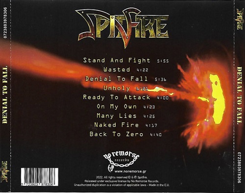 Spitfire - Denial to Fall (2022) CD Scans