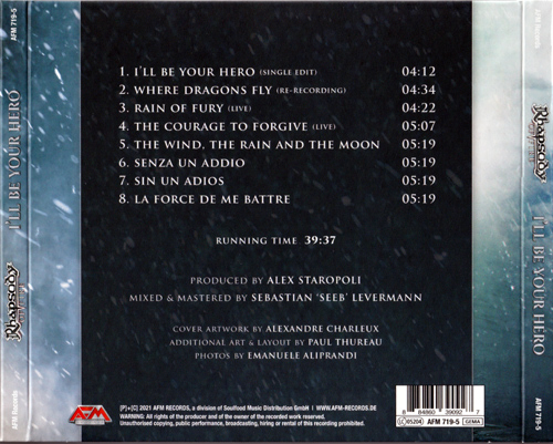 Rhapsody of Fire - I'll Be Your Hero (2021) CD+Scans