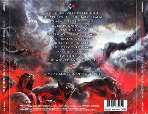 Bloodbound - Creatures of the Dark Realm (2021) + Bonus DVD Audio + DVD9