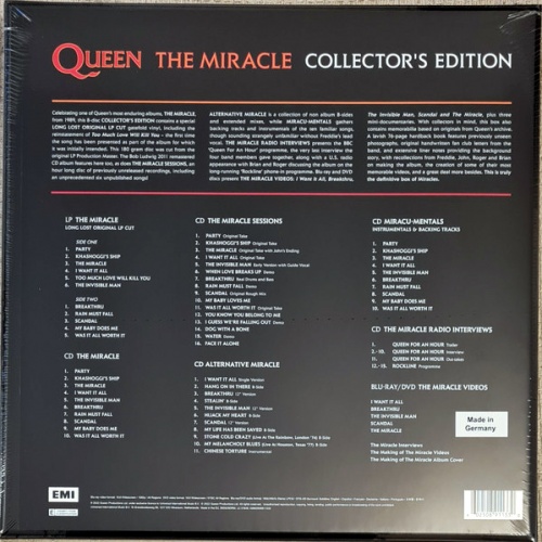 Queen - The Miracle [Collector's Edition Box-Set] (5 CD+LP) (2022) CD-Rip + Hi-Res 
