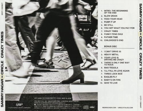 Sammy Hagar & The Circle -  Crazy Times (Japanese Edition) (2022) CD+Scans