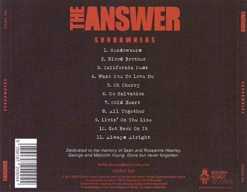 The Answer - Sundowners (2023) CD+Scans